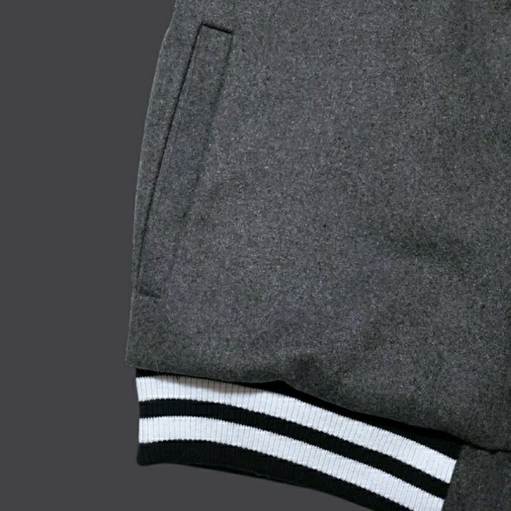Reason Charcoal Bomber Jacket with Embroidered Designs $159 - Picture 5 of 6